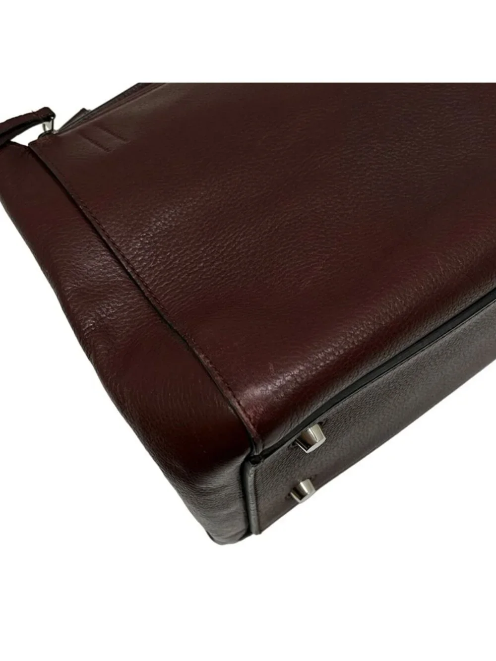Celine Handbag Edge Medium Bordeaux Leather